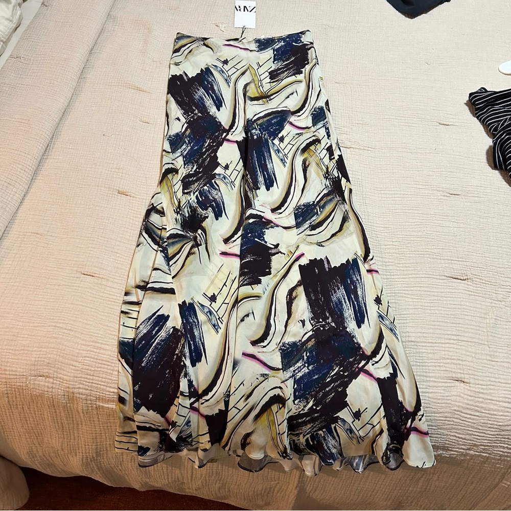 Zara Maxi Slip Skirt